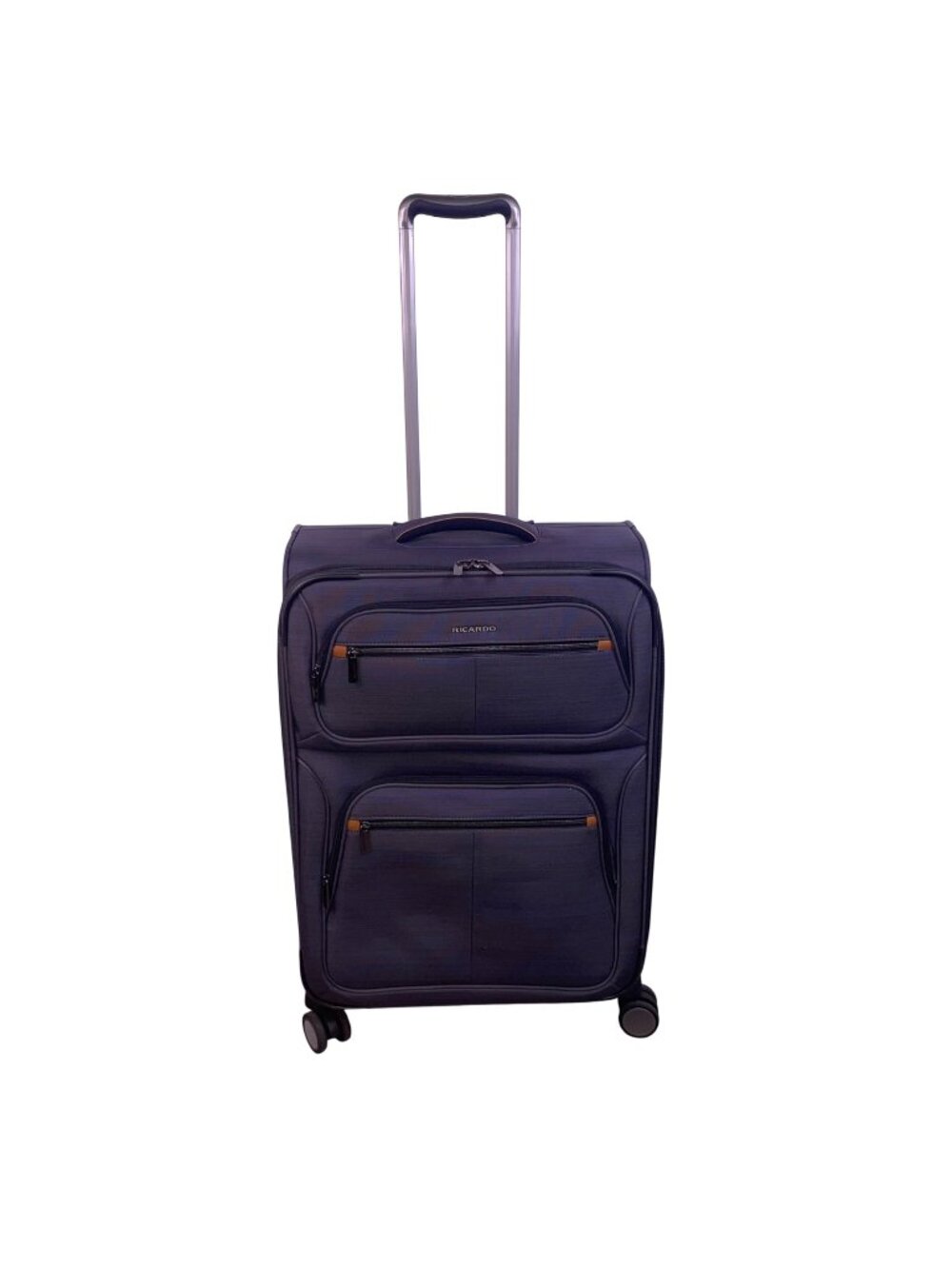 Ricardo Men’s Gray & Blue Blend Nylon 4-Wheel Spinner Expandable Travel Luggage
